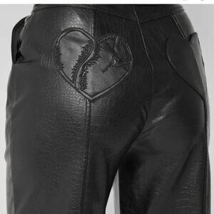 Maniere De Voir vegan croc jeans, size us 6/uk 10